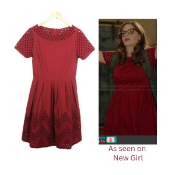 dear creatures Dresses & Skirts - Dear Creatures, As Seen on "New Girl", Retro Dress, Color Berry, Size Small